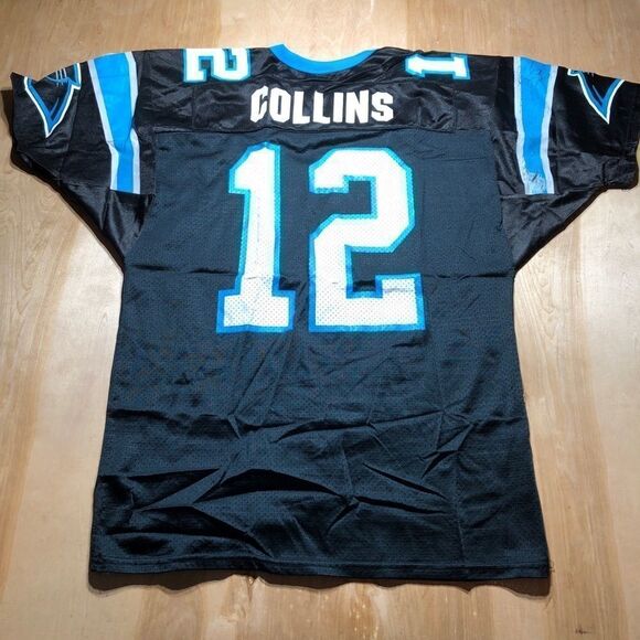 Vintage Kerry Collins Carolina Panthers Jersey Sz 46 Large MADE IN‎ USA Wilson - Picture 1 of 7